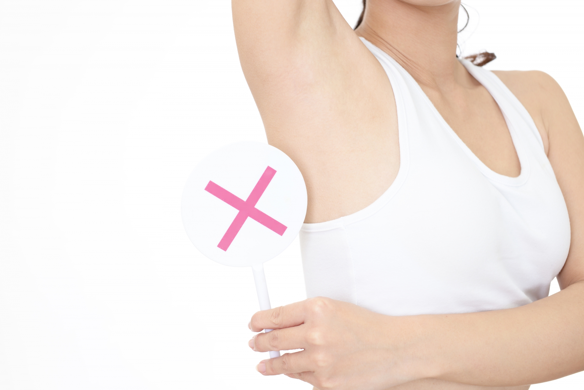 注意を喚起する女性